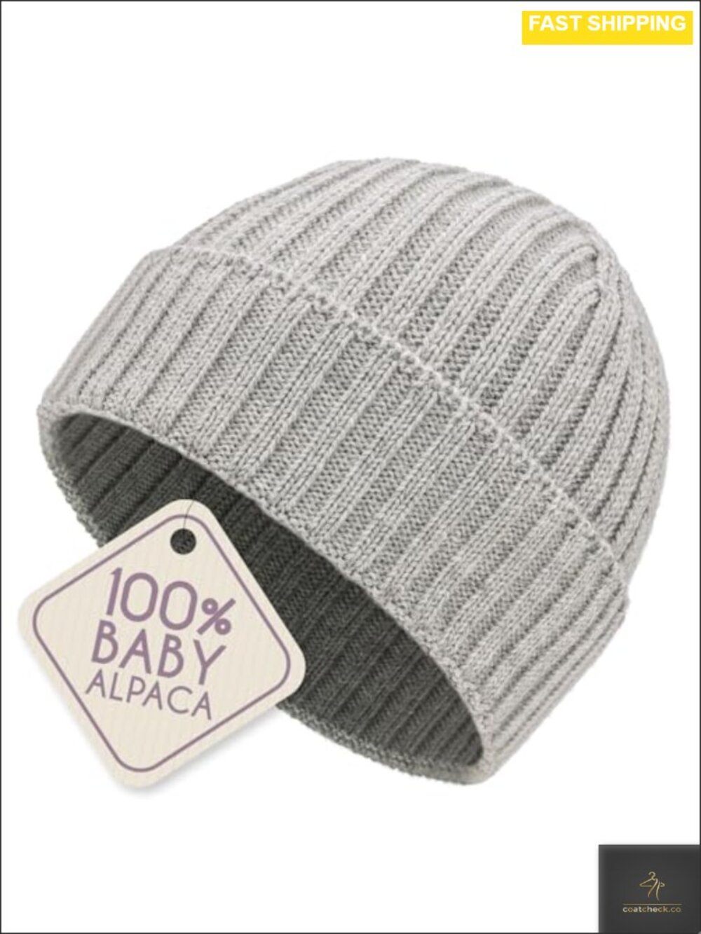 100% Baby Alpaca Wool Beanie Unisex Knit Winter Hat Warm Lightweight